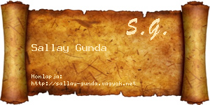 Sallay Gunda névjegykártya